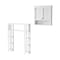 Alaterre Furniture Coventry Over Toilet Open Shelving Unit with Side Shelves, Wall Mounted Cabinet with Open Shelf ANCT745WH - alternate 1